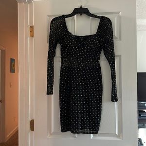 Small Lily Rose black and gold accented dress